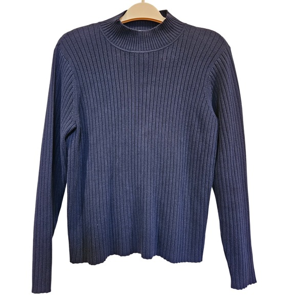 Pendleton Sweaters - Pendleton‎ Originals Women's Mock Neck Ribbed Knit Pullover Top Sweater